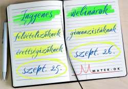 MATEK-OK: segítség a sikeres középiskolai felvételihez, érettségihez, vagy "csak" a jobb matek jegyhez!