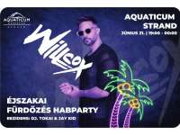 Éjszakai fürdőzés és habparty & WILLCOX