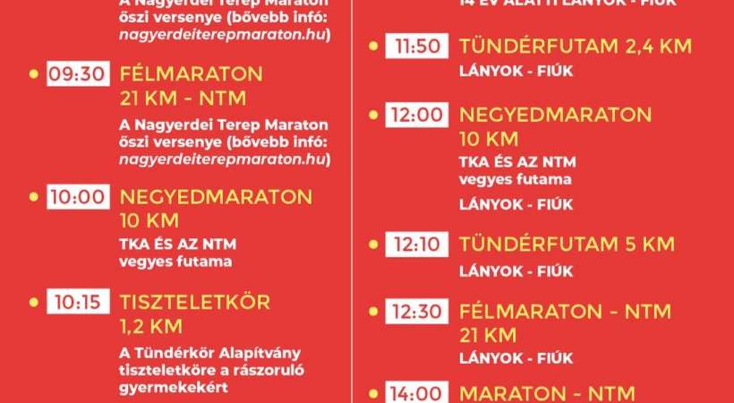 6. Tündérfutás programja 2021