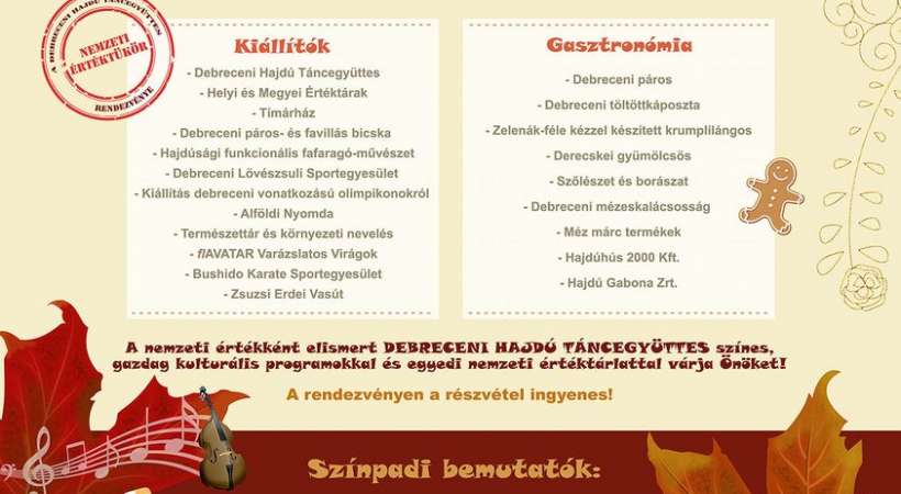Első Debreceni Értéknap programja