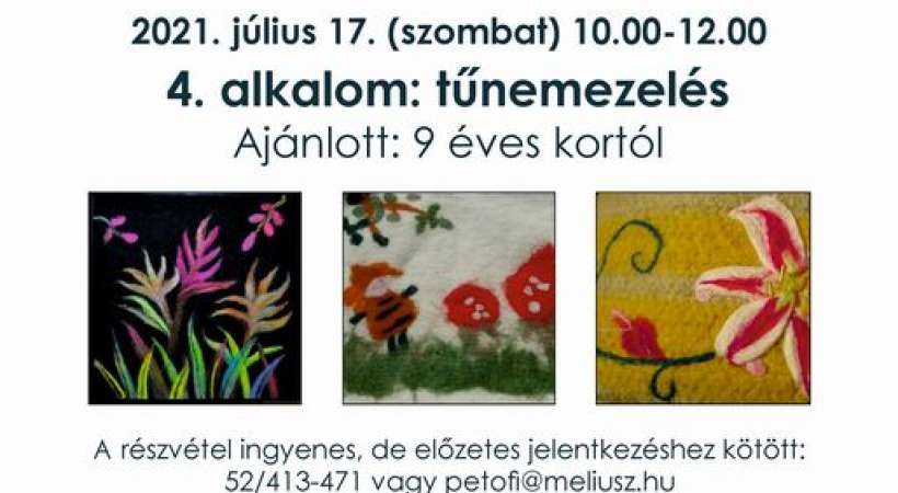 Kreatív Nyár: Tűnemezelés